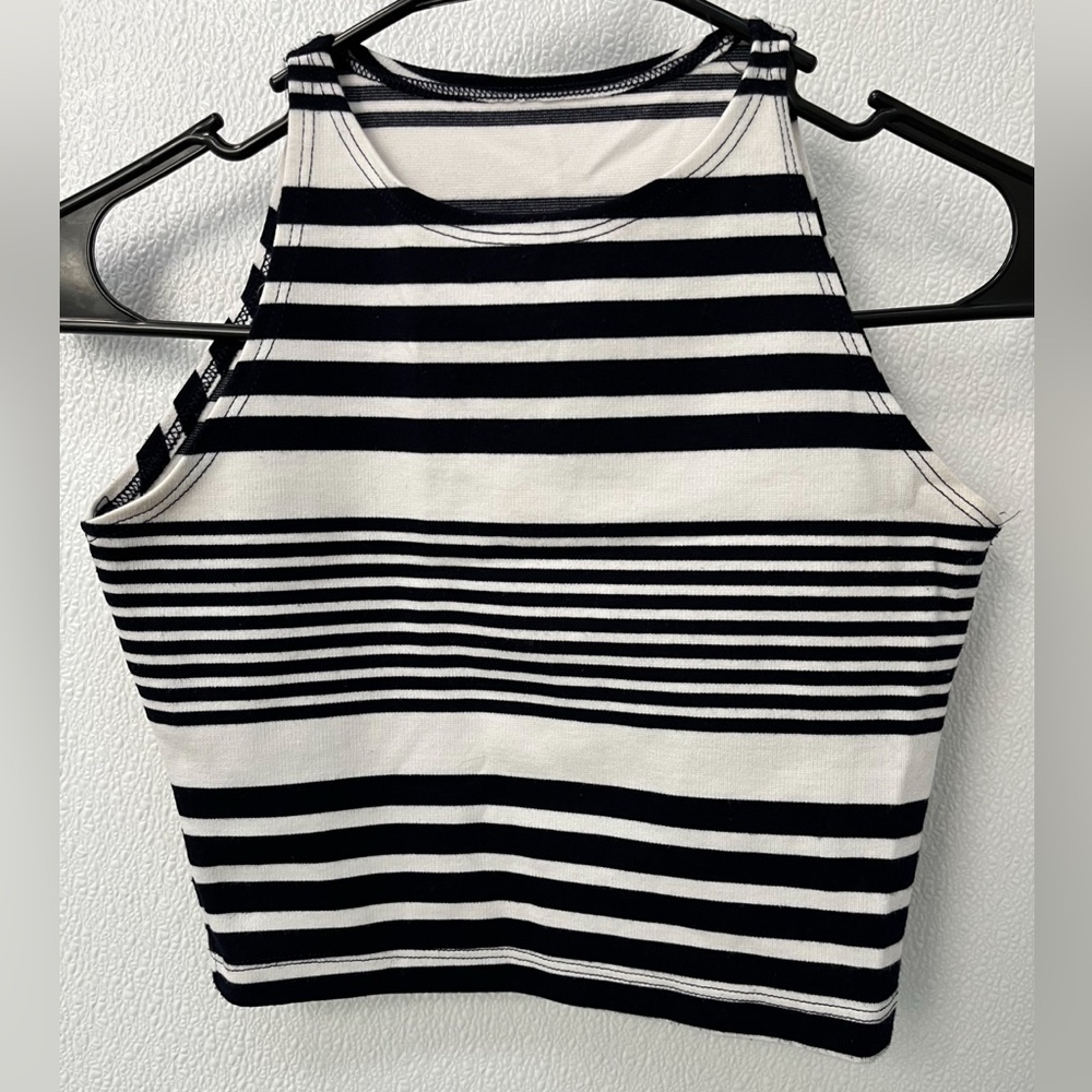 American Apparel Striped Crop Top SZ Small